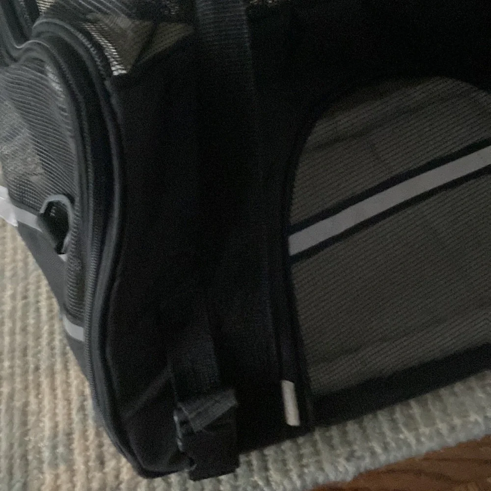 Large Pet Dog Cat Carrier Airline Small Black Bag Travel Soft Mesh Window animal